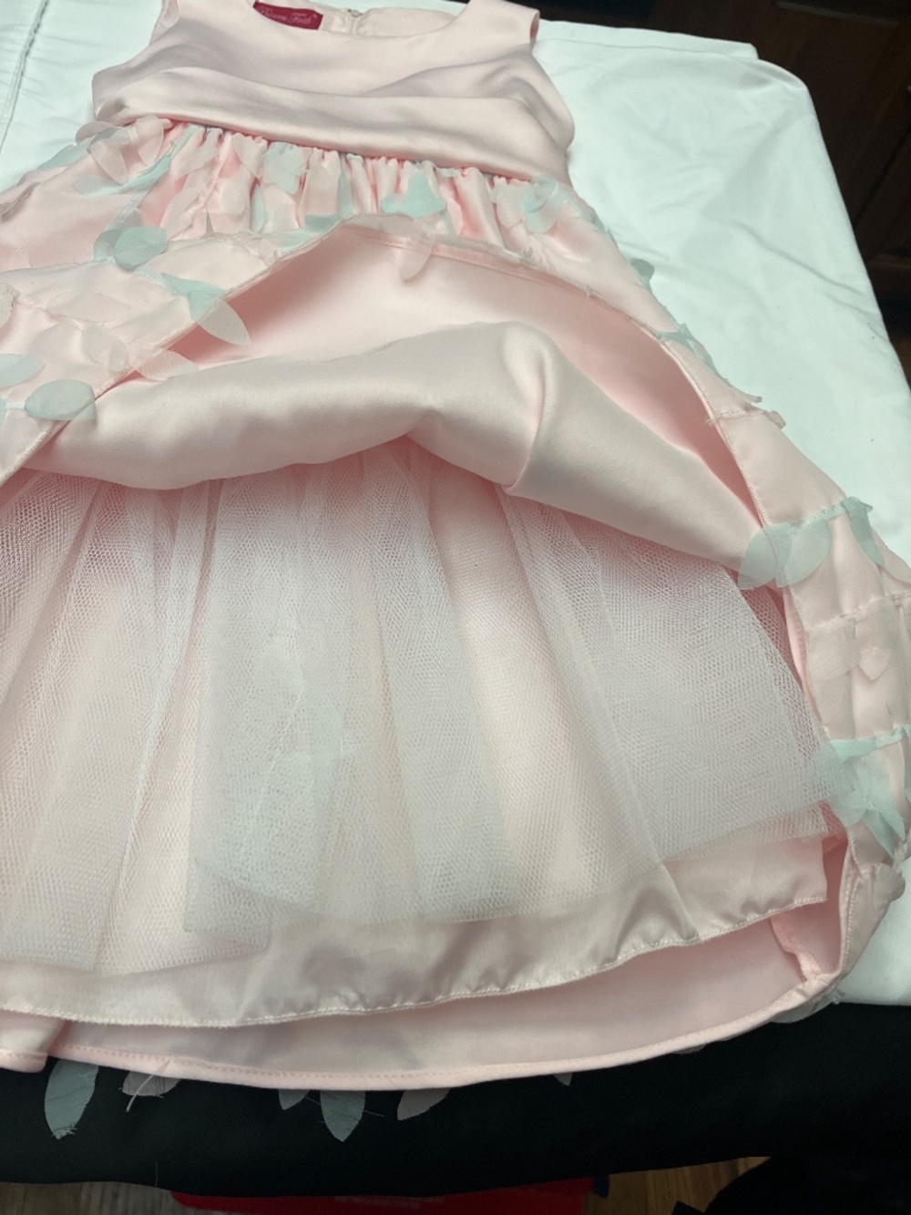 Like New, Adorable, Girls Size 10 Pink/Pale Blue Dress. - Picture 11 of 12